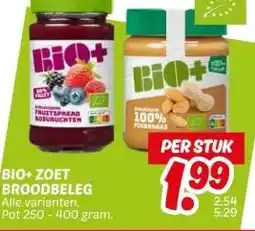 Dekamarkt BIO+ ZOET BROODBELEG aanbieding