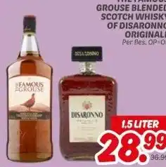 Dekamarkt THE FAMOUS GROUSE BLENDED SCOTCH WHISKY OF DISARONNO ORIGINALE aanbieding