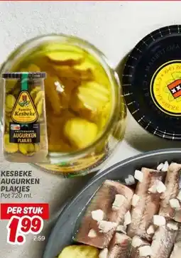 Dekamarkt KESBEKE AUGURKEN PLAKJES aanbieding