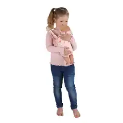 Top1Toys Poppendraagzak roze bloem aanbieding