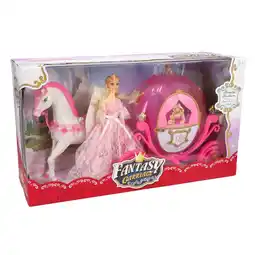 Top1Toys Prinses paardenkoets met licht aanbieding