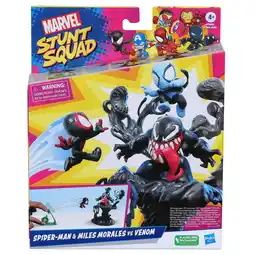 Top1Toys Marvel Stunt Squad Speelset Venom VS Miles Morales Middel Assorti aanbieding