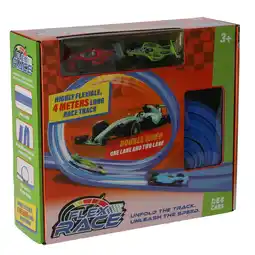 Top1Toys Racebaan flexibel 4 meter blauw aanbieding