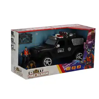 Top1Toys Police Car + L/S, Policeman, Police Dog + Acc. aanbieding