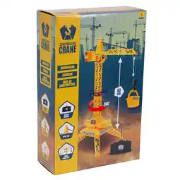 Top1Toys Kraan Met Kabelbesturing En Beweegbare Trolley Met Licht aanbieding