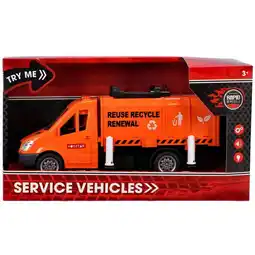 Top1Toys Rapid Wheels Vuilniswagen Met Licht En Geluid En Frictie aanbieding