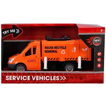 Top1Toys Rapid Wheels Vuilniswagen Met Licht En Geluid En Frictie aanbieding