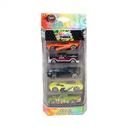 Top1Toys Rapid Wheels auto die cast color change 5 pack aanbieding
