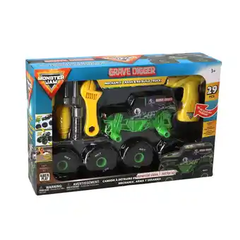 Top1Toys Hot Wheels Monster Jam Mechanix 1:18 Build 'N Re-Build Grave Digger aanbieding