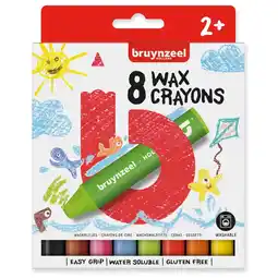 Top1Toys Bruynzeel waskrijtjes dik 8 stuks aanbieding