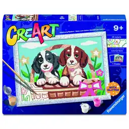Top1Toys Ravensburger Creart schilderen op nummer honden in mandje aanbieding