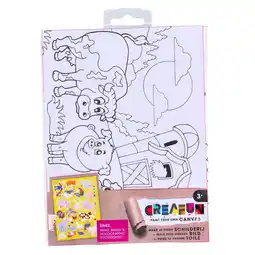 Top1Toys Creafun schilderen op canvas met stickers 6-delig aanbieding