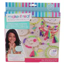 Top1Toys Make It Real neon armband met bedeltjes maken aanbieding