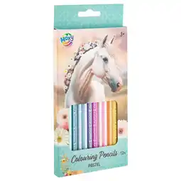 Top1Toys Kleurpotloden pastel Horse collection 12 stuks aanbieding