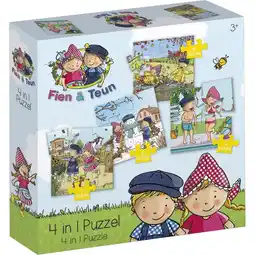 Top1Toys Fien & Teun 4-in-1 Puzzel aanbieding