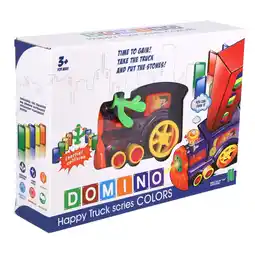 Top1Toys Domino trein b/o met 80 domino stenen aanbieding