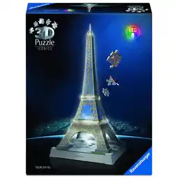 Top1Toys Ravensburger Iconics 3D puzzel Eiffeltoren met licht aanbieding