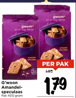 Vomar Voordeelmarkt G'woon Amandel speculaas aanbieding