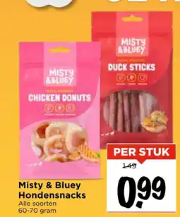Vomar Voordeelmarkt Misty & Bluey Hondensnacks aanbieding