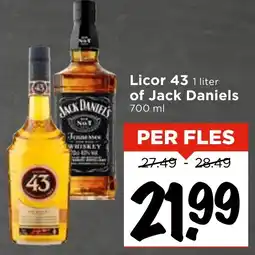 Vomar Voordeelmarkt Licor 43 of Jack Daniels aanbieding