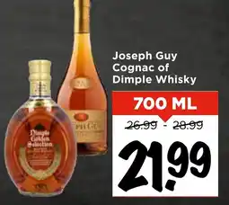 Vomar Voordeelmarkt Joseph Guy Cognac of Dimple Whisky aanbieding