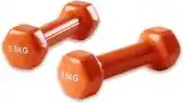 Bol.com FOXFIT- Dumbbell set - 2 x 0.5KG - Rubber - Oranje aanbieding