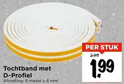 Vomar Voordeelmarkt Tochtband met D-Profiel aanbieding