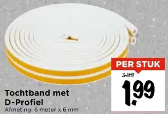 Vomar Voordeelmarkt Tochtband met D-Profiel aanbieding