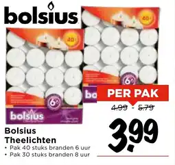 Vomar Voordeelmarkt Bolsius Theelichten aanbieding