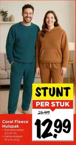 Vomar Voordeelmarkt Coral Fleece Huispak aanbieding