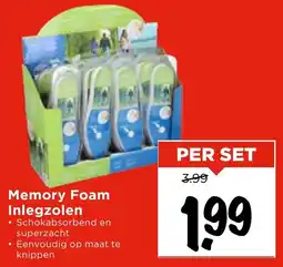 Vomar Voordeelmarkt Memory Foam Inlegzolen aanbieding