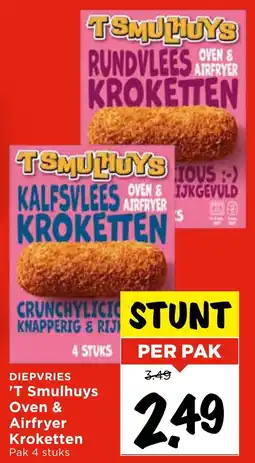 Vomar Voordeelmarkt Diepvries 'T Smulhuys Oven & Airfryer Kroketten aanbieding