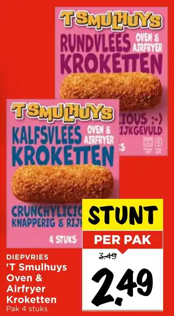 Vomar Voordeelmarkt Diepvries 'T Smulhuys Oven & Airfryer Kroketten aanbieding
