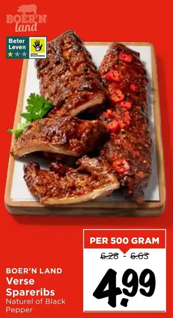 Vomar Voordeelmarkt Boer'n Land Verse Spareribs aanbieding
