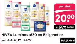 Etos Nivea Luminous630 en Epigenetics aanbieding