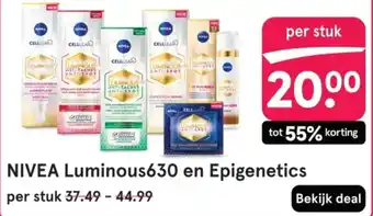 Etos Nivea Luminous630 en Epigenetics aanbieding