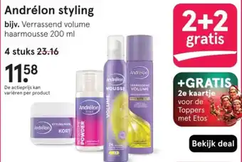 Etos Andrélon styling aanbieding