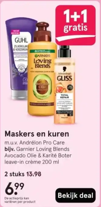 Etos Maskers en kuren aanbieding