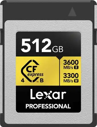 Coolblue Lexar Professional GOLD 4.0 512GB CFexpress Type B aanbieding