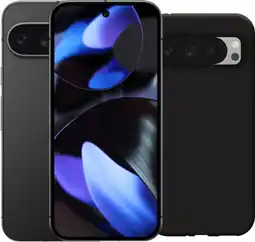 Coolblue Google Pixel 9 128GB Zwart 5G + Just in Case Soft Design Back Cover Zwart aanbieding