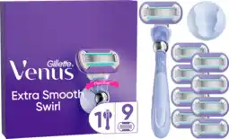 Coolblue Gillette Venus Extra Smooth Swirl + 9 Navulmesjes aanbieding
