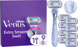 Coolblue Gillette Venus Extra Smooth Swirl + 9 Navulmesjes aanbieding