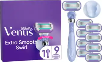 Coolblue Gillette Venus Extra Smooth Swirl + 9 Navulmesjes aanbieding
