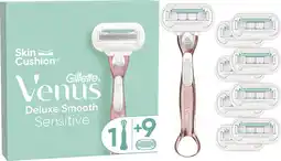 Coolblue Gillette Venus Deluxe Smooth Sensitive + 9 Navulmesjes aanbieding