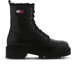 Foot Locker Tommy Jeans Urban Sneakers Dames - Zwart - Maat 40 - Leer aanbieding