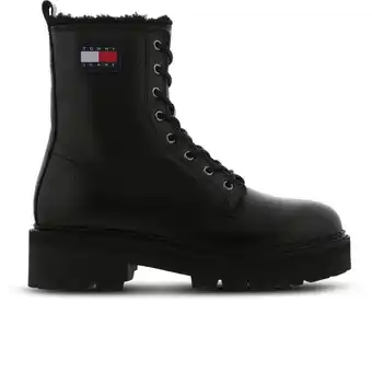 Foot Locker Tommy Jeans Urban Sneakers Dames - Zwart - Maat 40 - Leer aanbieding