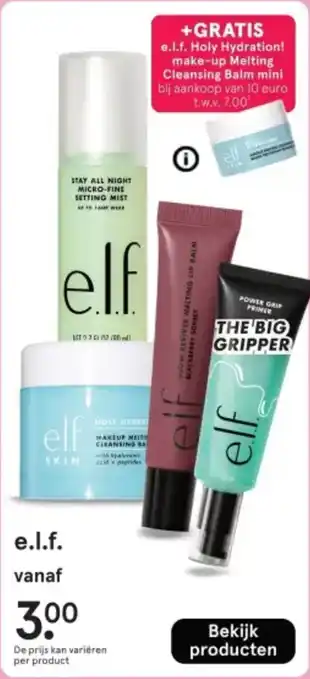 Etos e.l.f. aanbieding