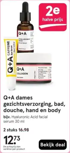 Etos Q+A dames gezichtsverzorging, bad, douche, hand en body aanbieding