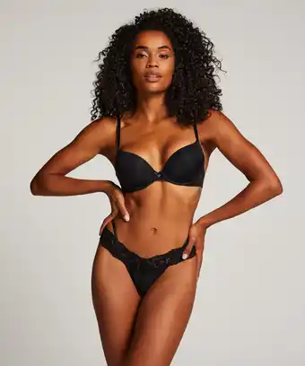 Hunkemoller Hunkemöller String Elliena Zwart aanbieding