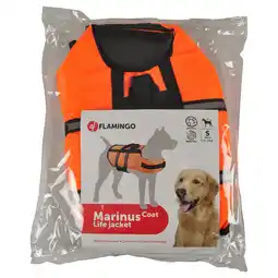 Zooplus Flamingo zwemvest, oranje maat S: ca. 30cm ruglengte hond aanbieding